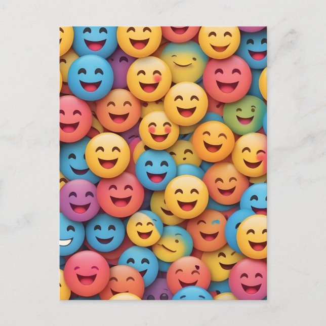 Carte Postale Smile coloré Emoji (Devant)