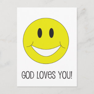 Carte Postale Smile God Loves You Postcard Christian Encourageme