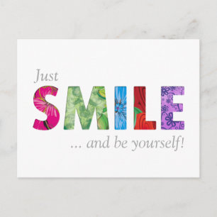 Carte Postale Smile Happy Citation 02 - Soyez votreSoi