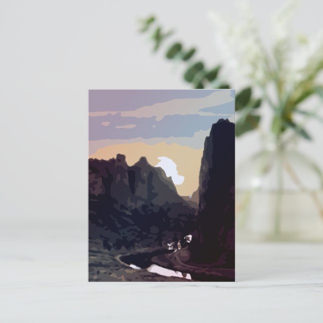 Carte Postale Smith Rock au coucher du soleil (Debout devant)