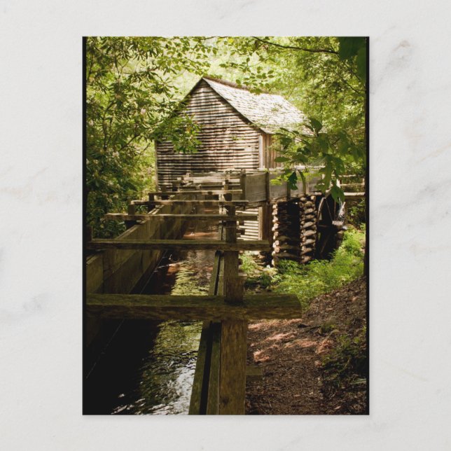 Carte postale Smoky Mountain Mill et Waterwheel (Devant)