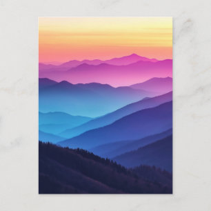 Carte Postale Smoky mountain Sunset