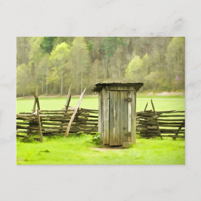 Carte Postale Smoky Mountains Outhouse Voyage Photographie (Devant)