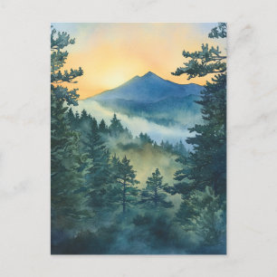 Carte Postale Smoky Sleeping Ute Mountain aquarelle peintures