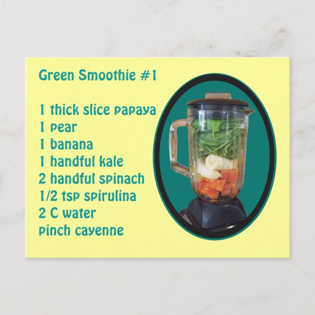 Carte Postale Smoothie verte #1 (Devant)