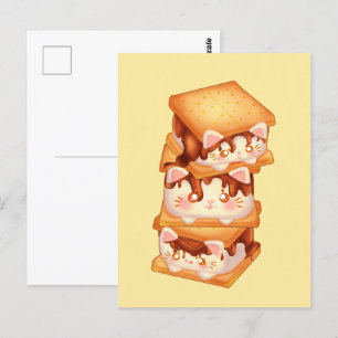 Carte Postale S'more Chocolate Cats
