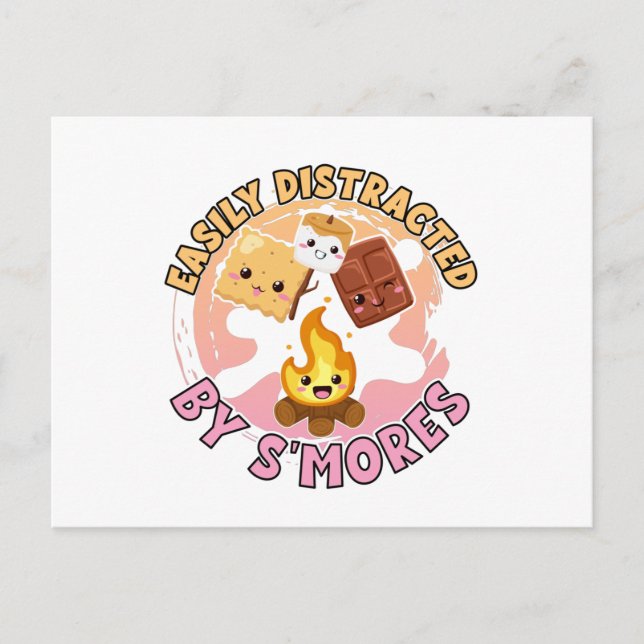Carte Postale Smores Cute Camping Camping Vacances Filles (Devant)