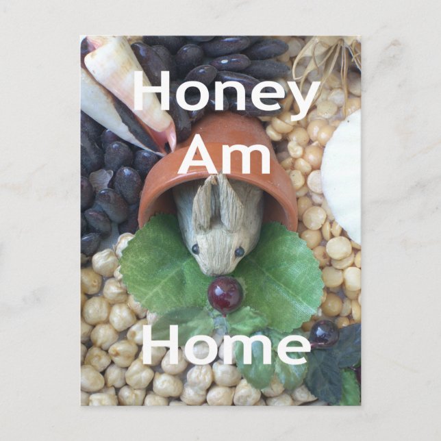 Carte Postale Snacking de lapin mignon (Devant)