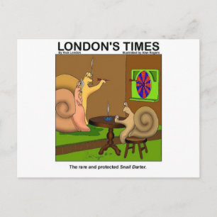 Carte Postale Snail Darter Drôle Cartographie Cadeaux et Tee - s