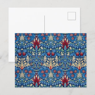 Carte Postale Snakeshead, Fond d'écran de fleurs de William Morr