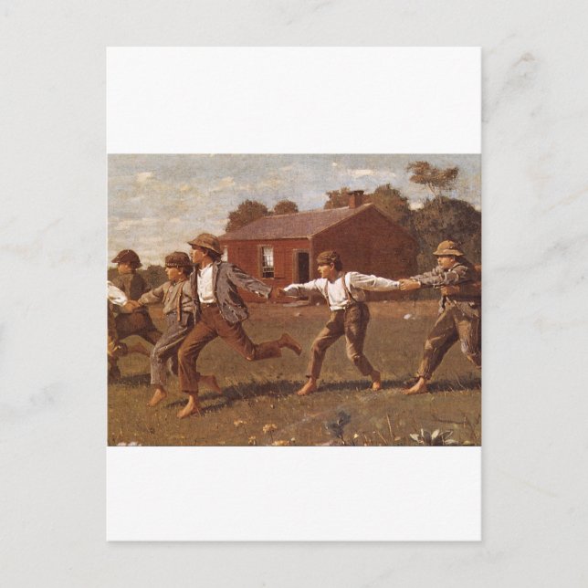 Carte Postale Snap the Whip', Winslow Homer_Great Work of Art (Devant)