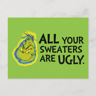 Carte Postale Snarky Grinch   Tous Vos Chauffeurs Sont Vilains