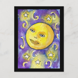 Carte postale Snarky Moon et Stars