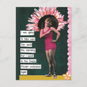 Carte Postale Snarky Vacances Plage Jour