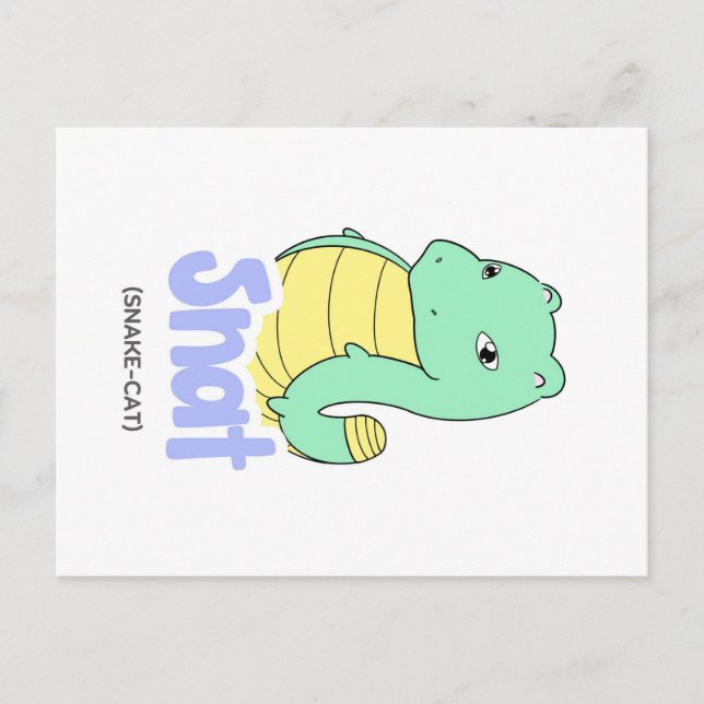 Carte postale Snat (Serpent + Chat) (Devant)