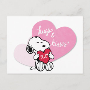 Carte Postale Snoopy Hugs & Kisses