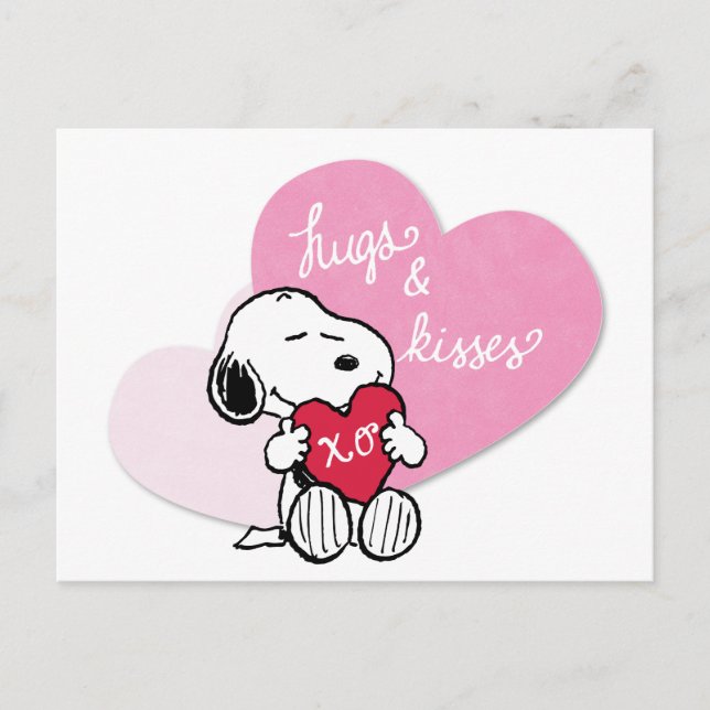 Carte Postale Snoopy Hugs & Kisses (Devant)