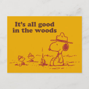 Carte Postale Snoopy   Scout Beagle - Tout va bien dans les bois