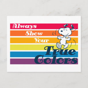 Carte Postale Snoopy   Toujours afficher vos vraies couleurs