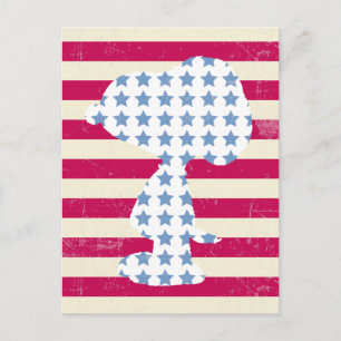Carte Postale Snoopy Vintage Stars & Stripes