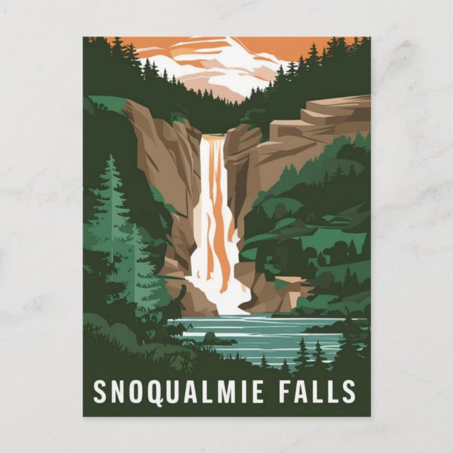 Carte Postale Snoqualmie Falls, WA (Devant)