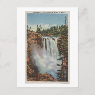 Carte Postale Snoqualmie Falls, WA - Vue des chutes au sommet