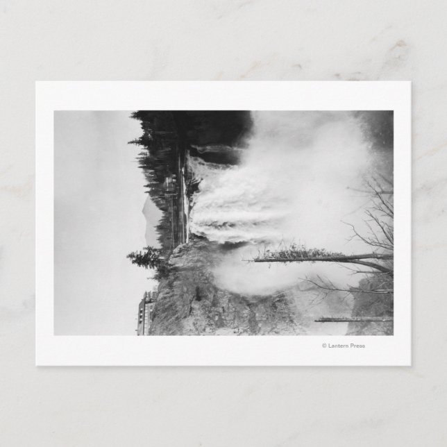 Carte Postale Snoqualmie, WA - Chutes et Lodge Photographie (Devant)