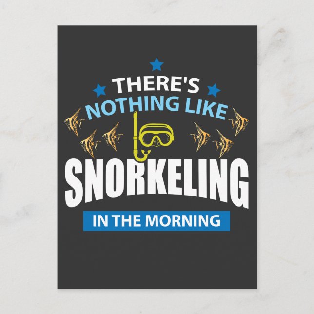 Carte Postale Snorkeling le matin - Cadeau pour plongeur (Devant)