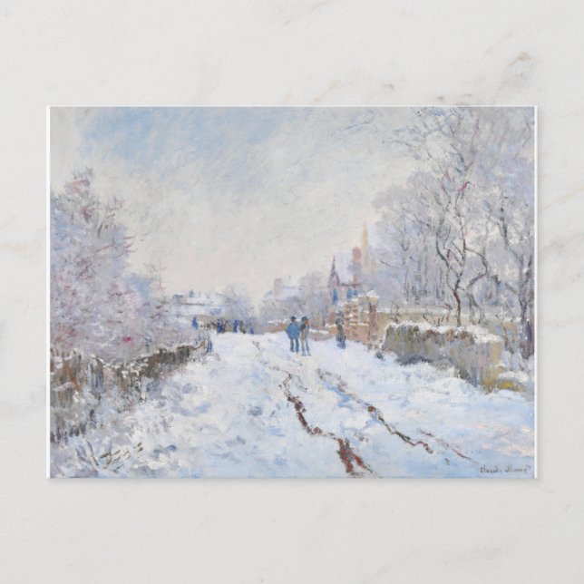 Carte Postale Snow at Argenteuil par Claude Monet (Devant)