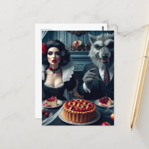 Carte Postale Snow et le Grand Méchant Loup Anniversaire Fantast