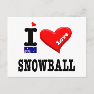 Carte Postale SNOWBALL - I Love -