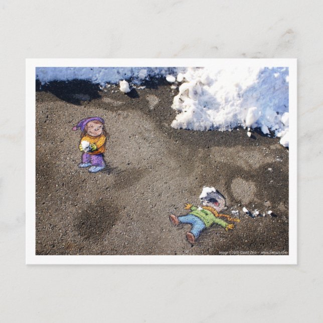 Carte Postale snowboard (Devant)