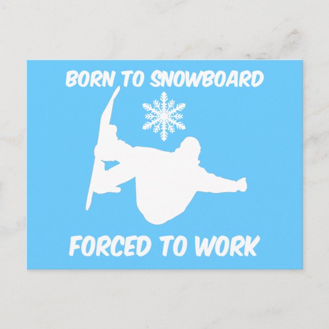 Carte Postale Snowboard (Devant)