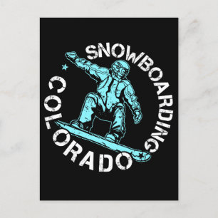 Carte Postale Snowboard Colorado Snowboard Souvenir