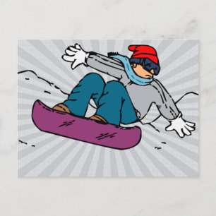 Carte Postale Snowboard cool   amateurs de snowboard  snowboard