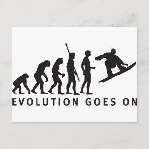 Carte Postale snowboard évolution