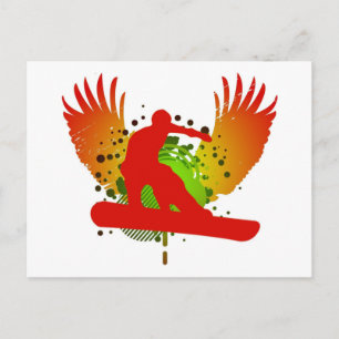 Carte Postale snowboard : hi-fi :