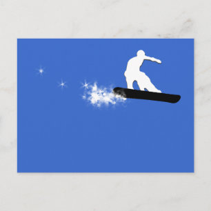 Carte Postale snowboard. simple.