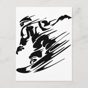 Carte Postale Snowboard Sports extrêmes