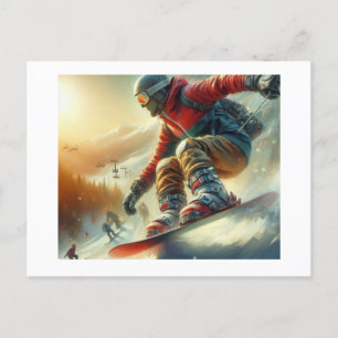 Carte Postale Snowboarder,