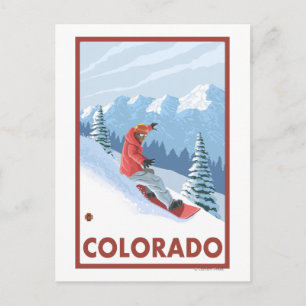Carte Postale Snowboarder Scène Colorado