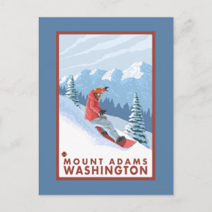 Carte Postale Snowboarder Scene - Mount Adams, Washington