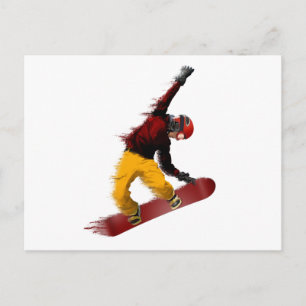 Carte Postale Snowboardeur