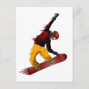 Carte Postale Snowboardeur