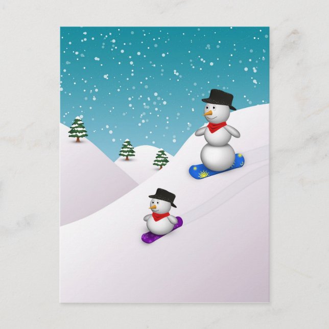Carte Postale Snowboarding (Devant)