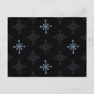 Carte Postale Snowflake motif, croix gothique inspirée