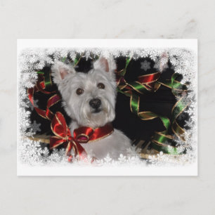 Carte Postale Snowflake Westie