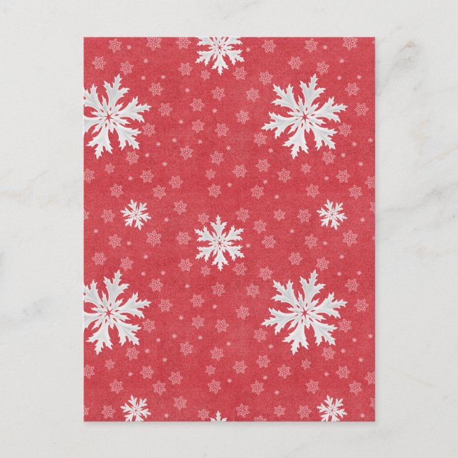 Carte Postale Snowflakes à l'invitation de Noël (Devant)