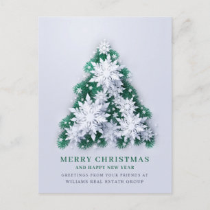 Carte Postale Snowflakes Christmas Corporate Grey Post