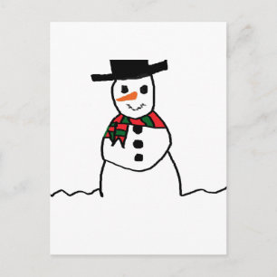 Carte Postale Snowman